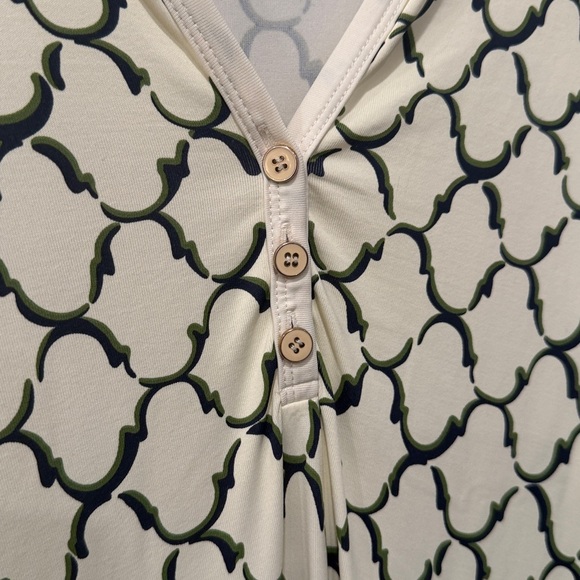 J. McLaughlin Black Green Ivory Geometric Print Stretch Dress size small - Picture 5 of 8